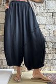 Tasha Cushion Cotton Driftwood Bloom Pant Black